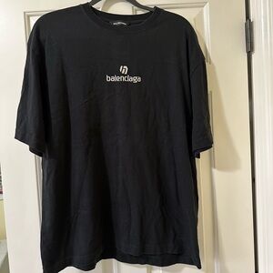 Balenciaga designer unisex black t shirt
